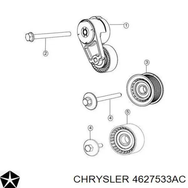 Do koszyka K04627533AC Fiat/Alfa/Lancia Napinacz paska napędowego