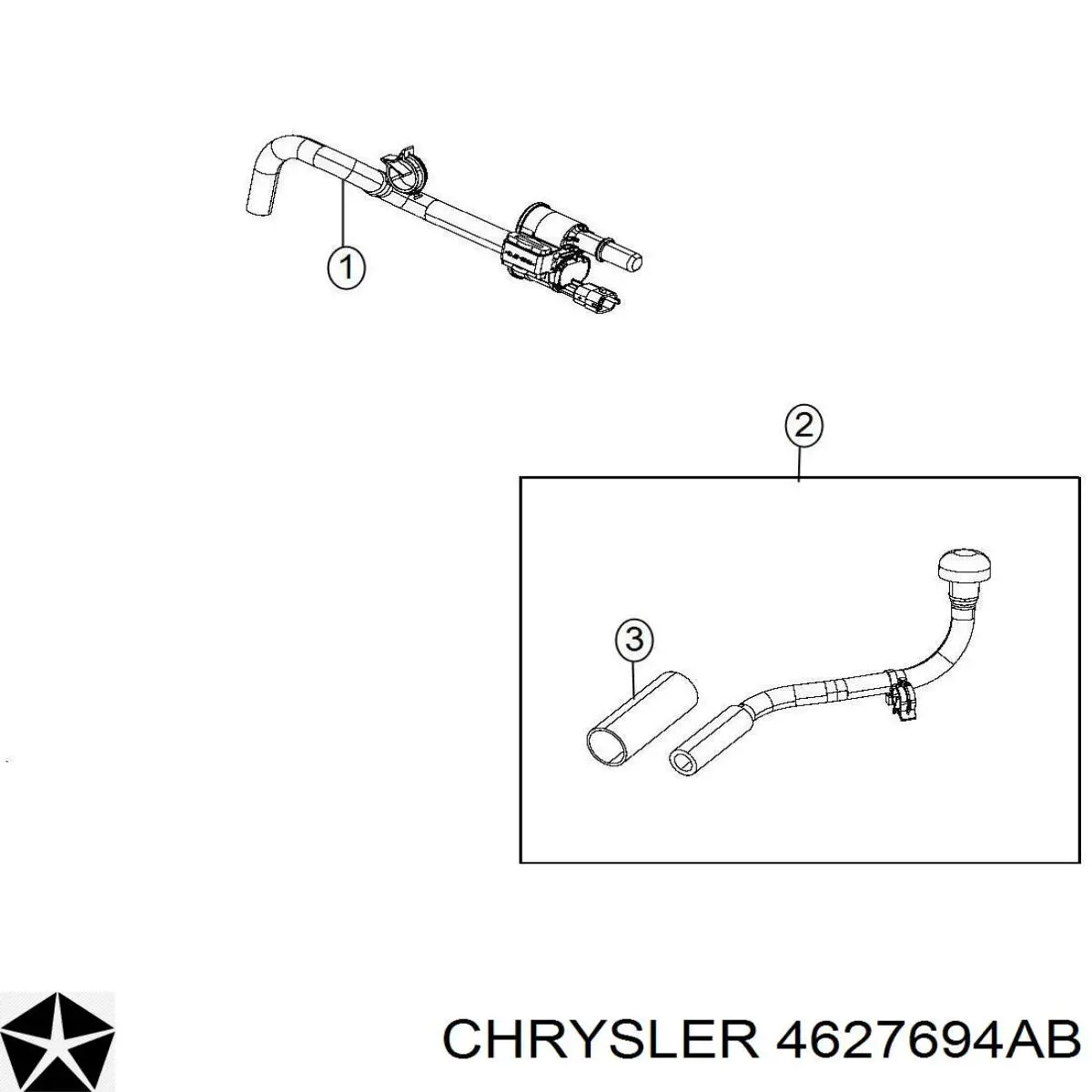 Zawór pochłaniacza oparów paliwa Chrysler 4627694AB cena, od 85,90 USD