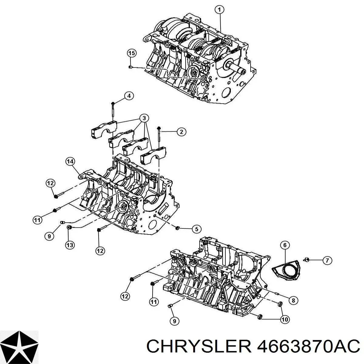 Uszczelniacz wału korbowego silnika tylny Chrysler 4663870AC cena, od 36,80 USD