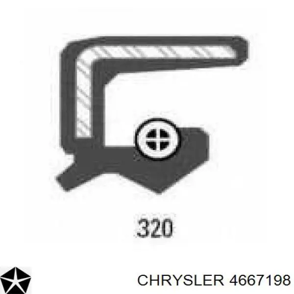Do koszyka 4667198 Chrysler Uszczelniacz wału korbowego przedni