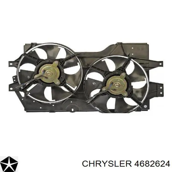Do koszyka 4682624 Chrysler Wentylator elektryczny układu chłodzenia kompletny (silnik+wirnik)