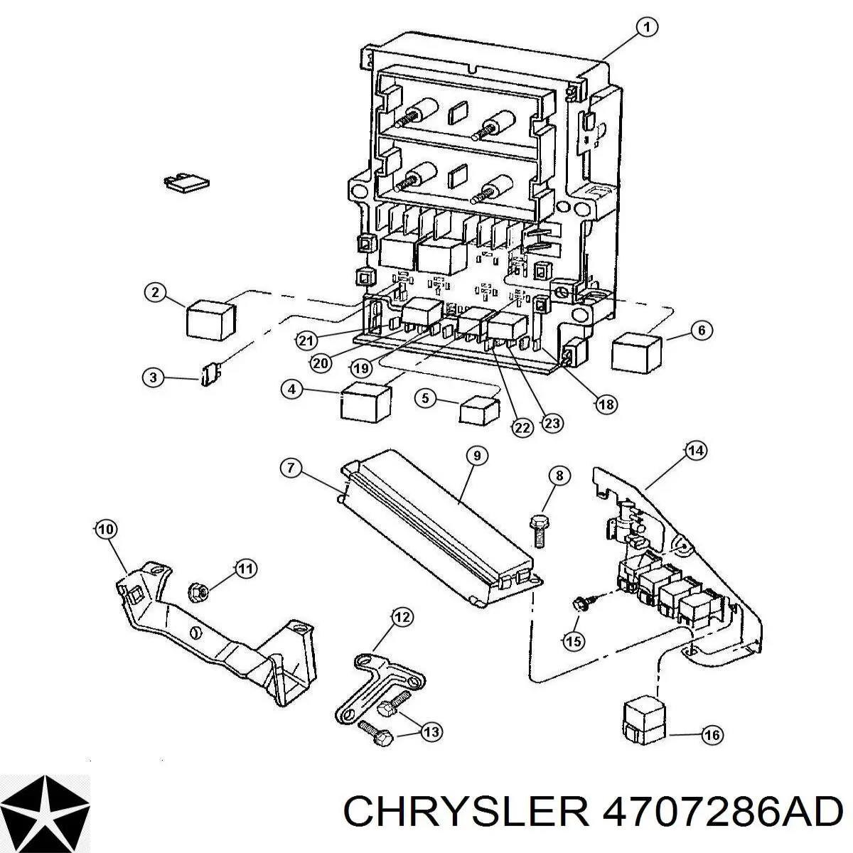 Przekaźnik wentylatora Chrysler 4707286AD cena, od 48,03 USD