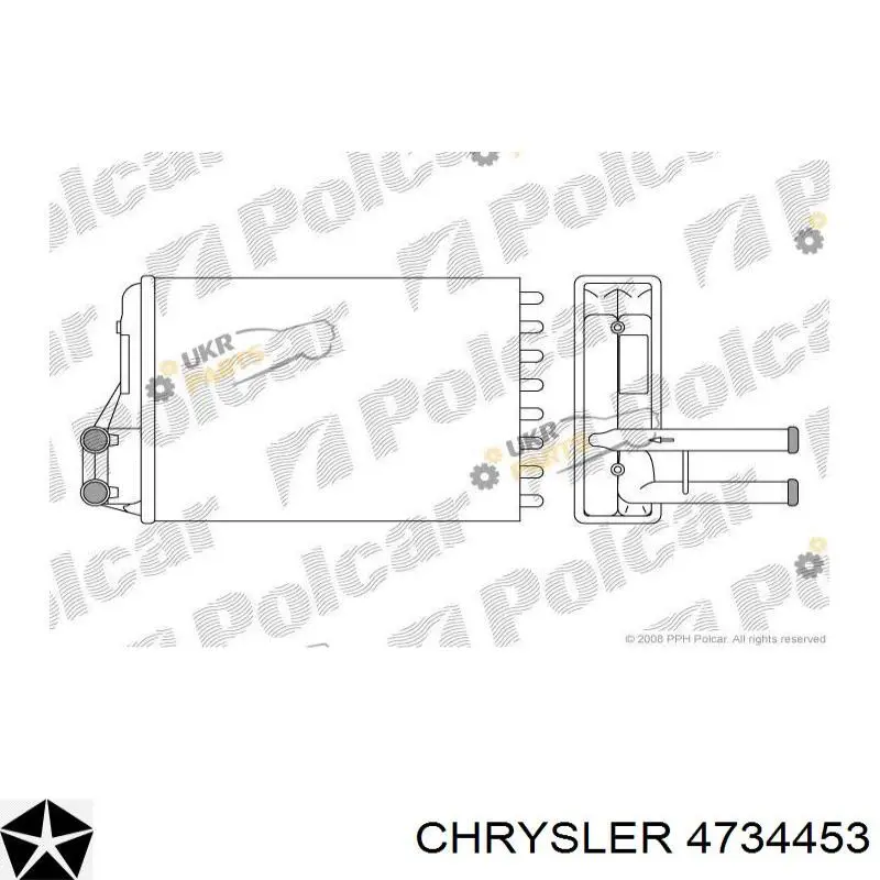 Chłodnica nagrzewnicy (ogrzewacza) Chrysler 4734453 cena, od 73,56 USD