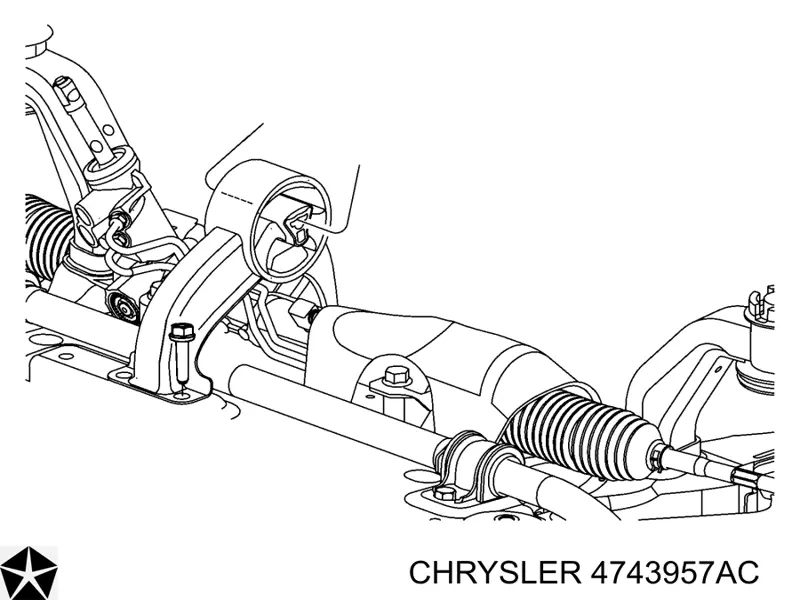 4743957AC Chrysler Poduszka (podpora) silnika tylna