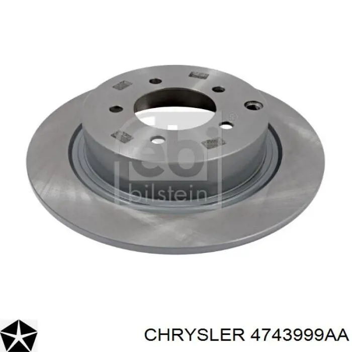 Do koszyka 4743999AA Chrysler Tarcza hamulcowa tylna