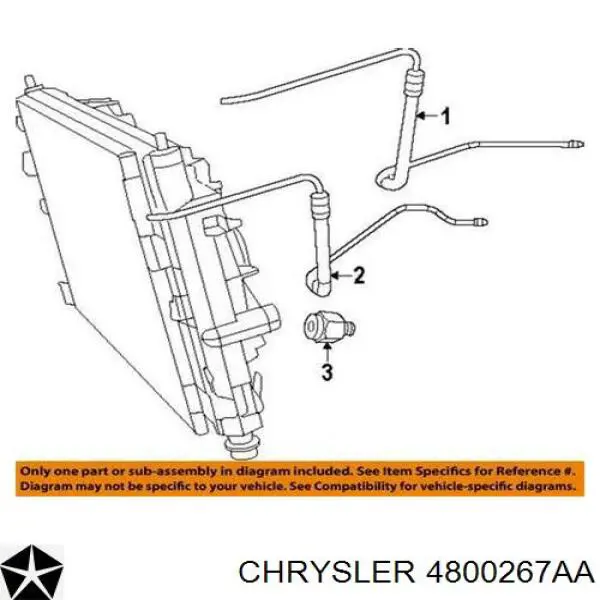 4800267AA Chrysler Chłodnica klimatyzacji