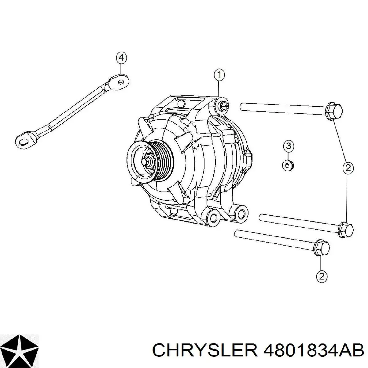 Alternator Chrysler 4801834AB cena, od 146,66 USD