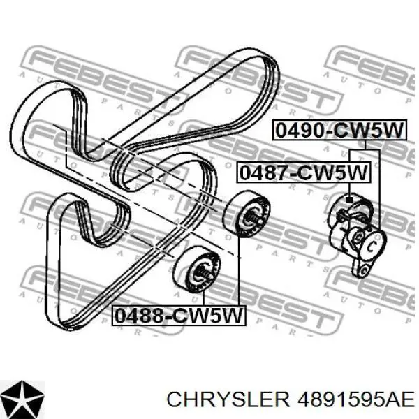 4891595AE Chrysler napinacz paska napędowego