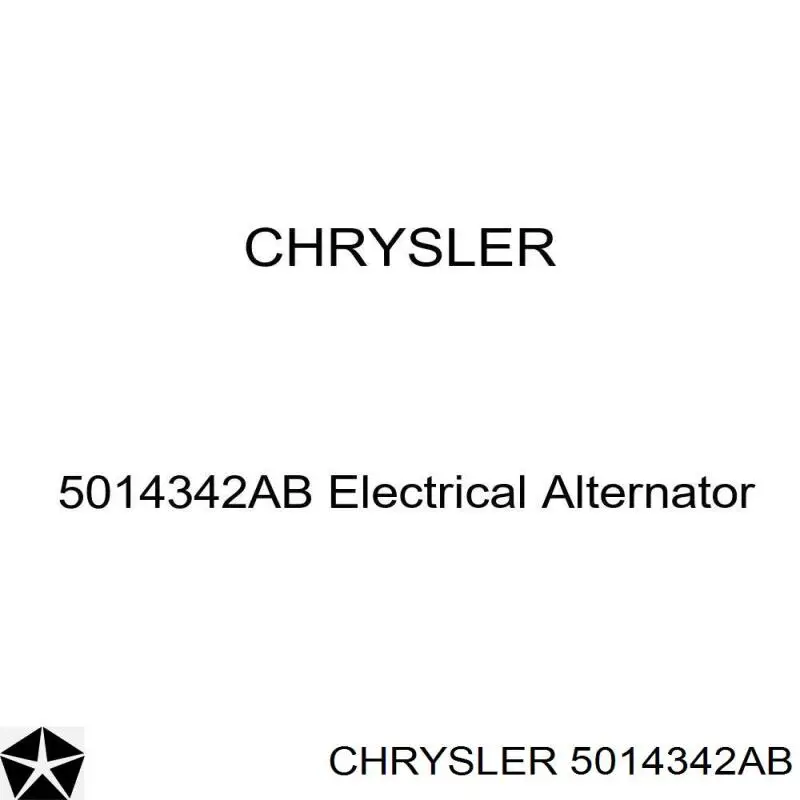 5014342AB Chrysler Alternator