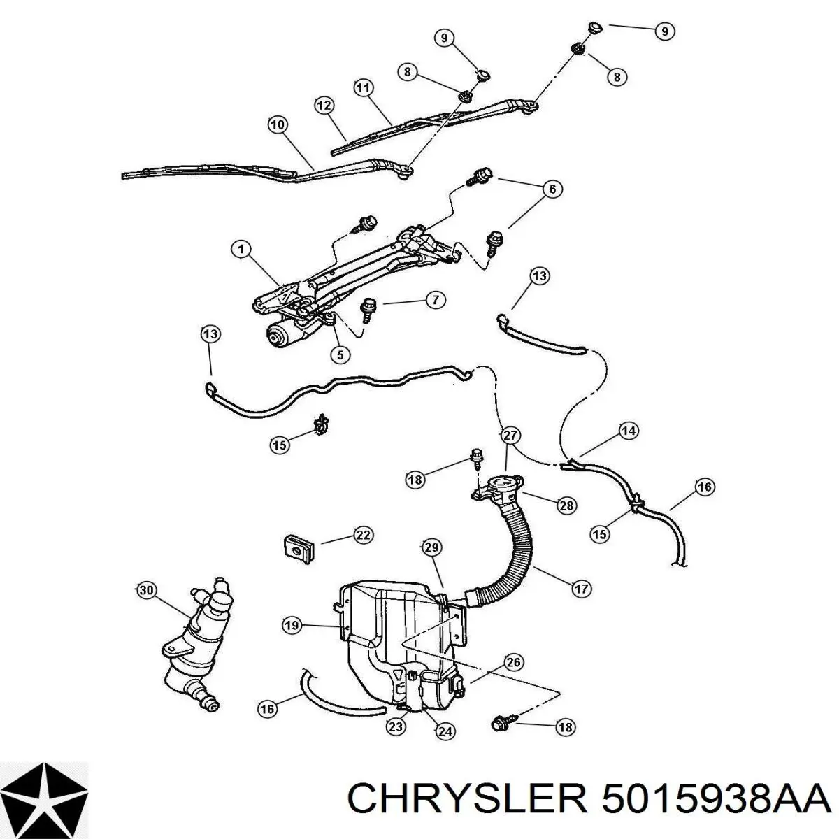  Pompka spryskiwacza szyby przedniej Chrysler Voyager 