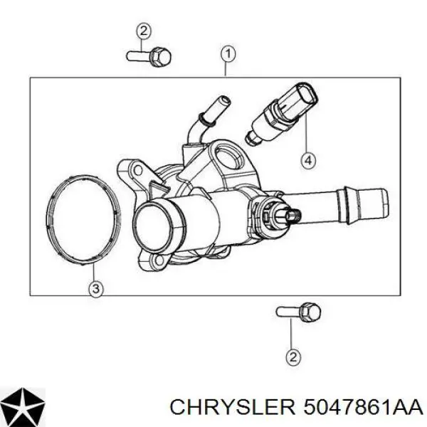 Obudowa termostatu Chrysler 5047861AA cena, od 15,69 USD