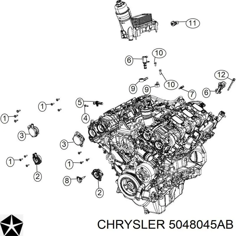 5048045AB Chrysler Zawór elektromagnetyczny faz rozrządu