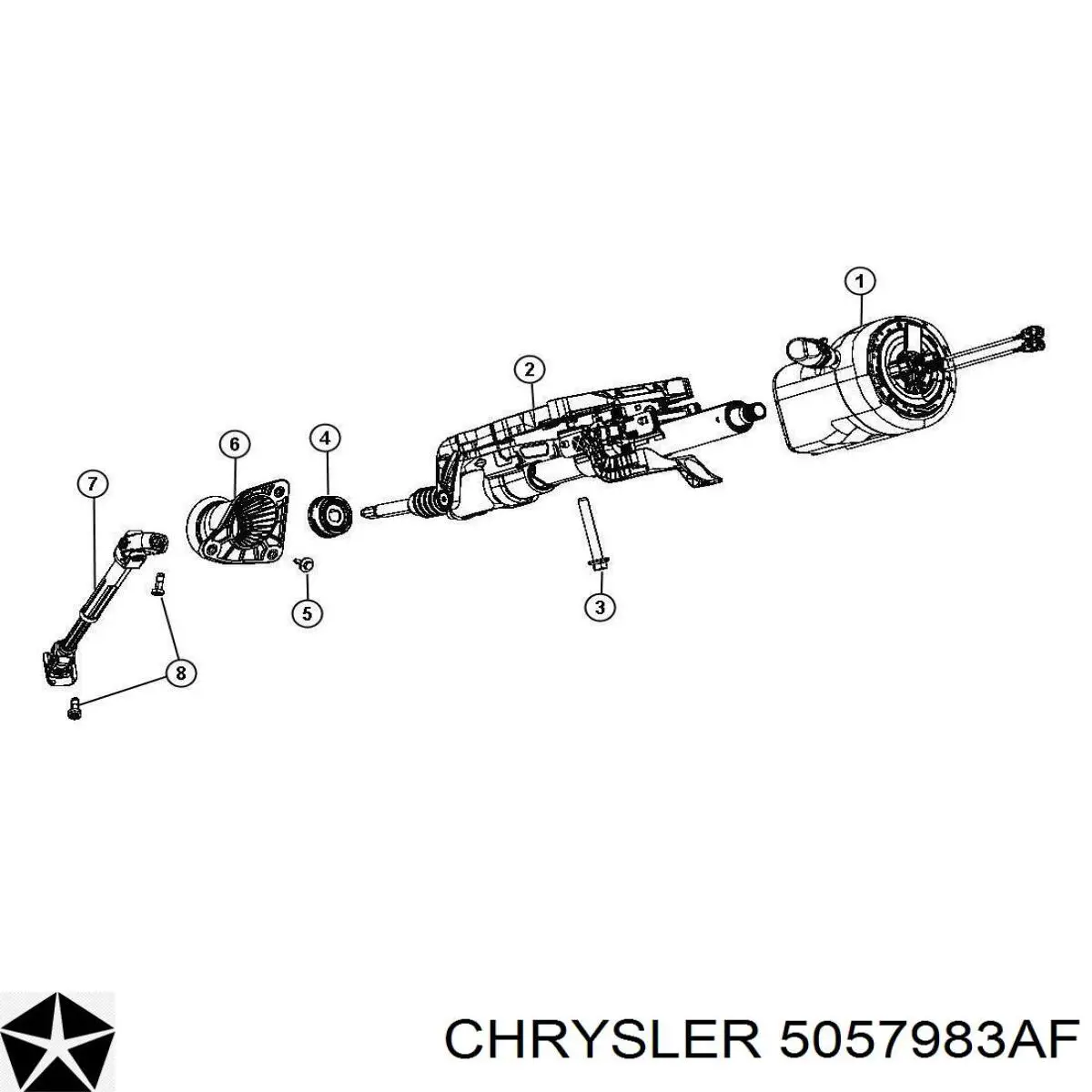 Kolumna (wał) kierownicza (kierownicy) Jeep Grand Cherokee IV SUV (WK) (2011 - 2022) cena, od 275,99 USD