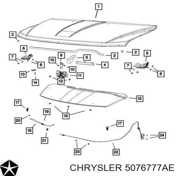 5076777AE Chrysler Maska silnika