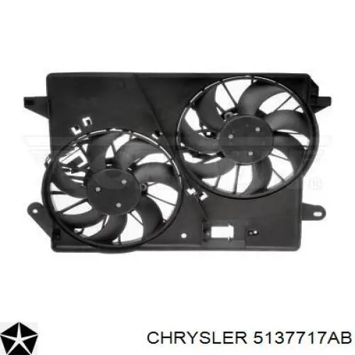 Wentylator elektryczny układu chłodzenia kompletny (silnik+wirnik) Chrysler 300 C