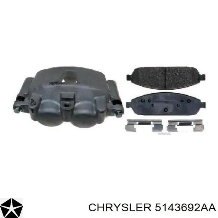 Do koszyka 5143692AA Chrysler Zacisk hamulcowy przedni prawy