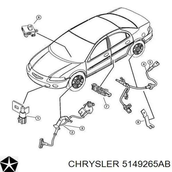Czujnik temperatury zewnętrznej K68518243AA Fiat/Alfa/Lancia