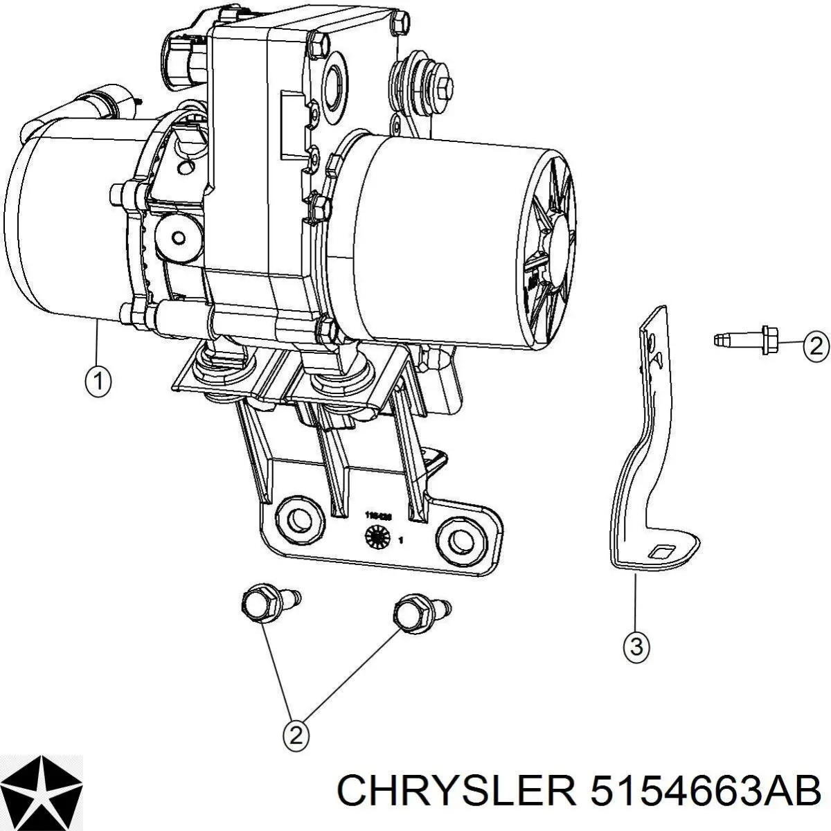 5154663AB Chrysler Pompa wspomagania hydraulicznego kierownicy