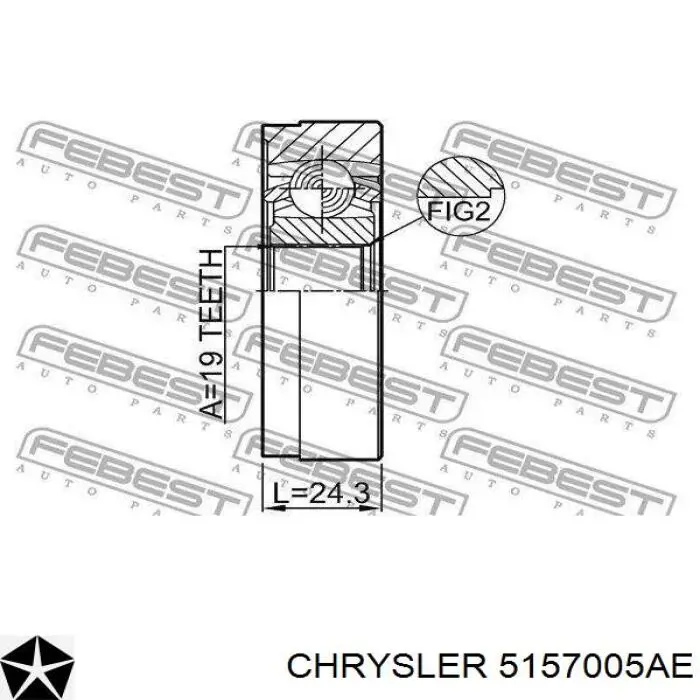 Do koszyka 5157005AE Chrysler Wał Cardana tylny, kompletny