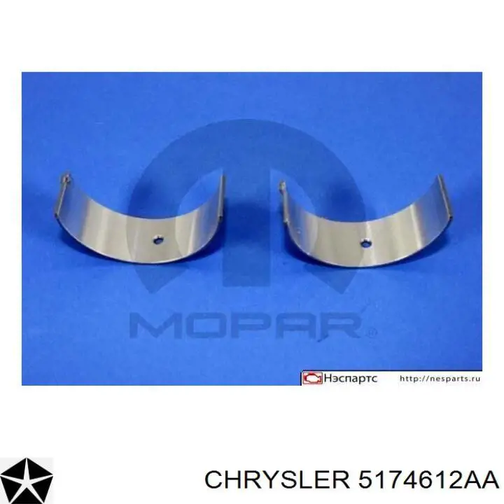 Panewki korbowodowe wału korbowego, zestaw, standardowe (STD) Chrysler 5174612AA cena, od 58,04 USD