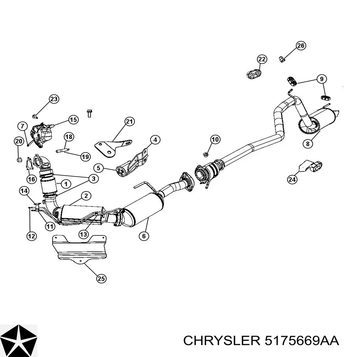 5175669AA Chrysler Pierścień kolektora wydechowego