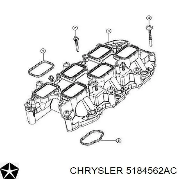 Uszczelka kolektora ssącego Chrysler 5184562AC cena, od 9,18 USD