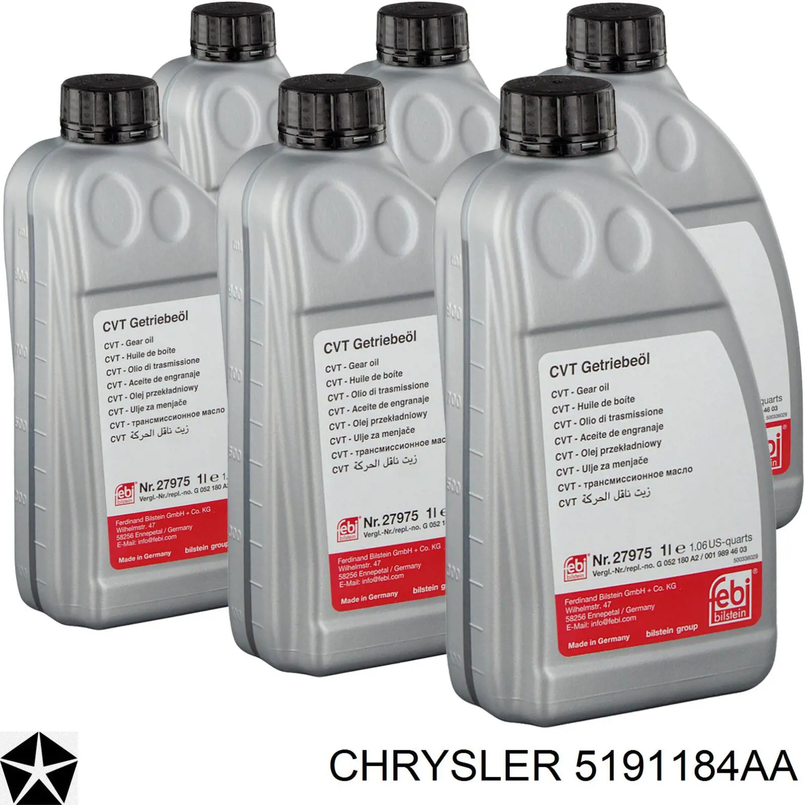 Do koszyka 5191184AA Chrysler Olej przekładniowy
