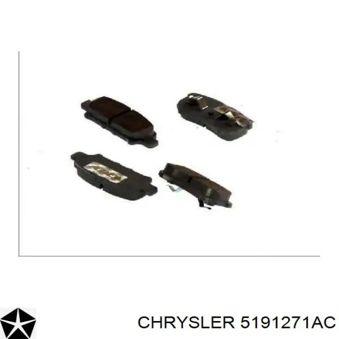 5191271AC Chrysler Okładziny (klocki) do hamulców tarczowych tylne