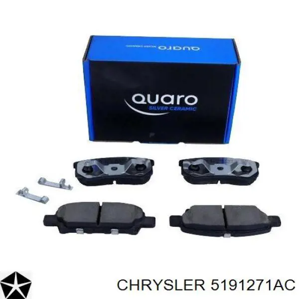 Okładziny (klocki) do hamulców tarczowych tylne Chrysler 5191271AC cena, od 13,04 USD