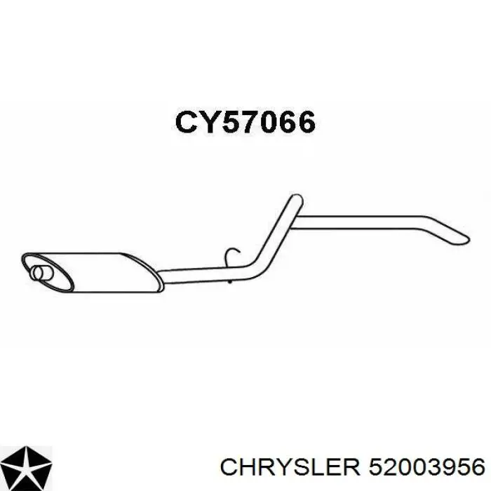 Do koszyka 52003956 Chrysler Tłumik, tylna część