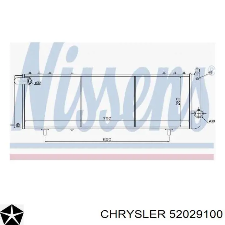 Do koszyka 52029100 Chrysler Chłodnica silnika