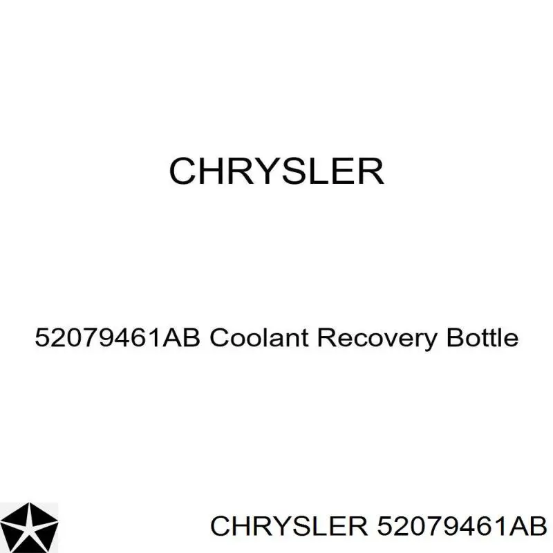 Do koszyka 52079461AB Chrysler Zbiorniczek wyrównawczy układu chłodzenia