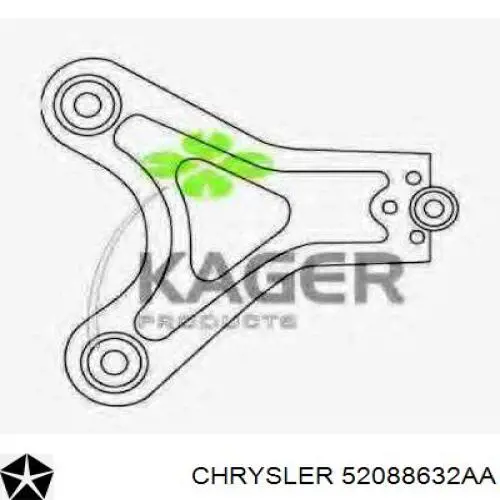 Wahacz zawieszenia przedniego górny lewy/prawy Chrysler 52088632AA cena, od 48,42 USD