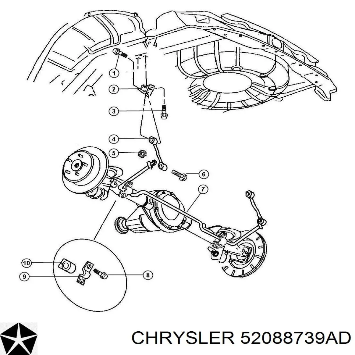 Stabilizator tylny Jeep Grand Cherokee LIMITED SUV (1999 - 2004) cena, od 51,15 USD