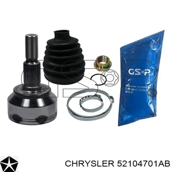 Półoś napędowa przednia lewa Chrysler 52104701AB cena, od 123,98 USD