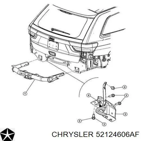 Wzmocnienie zderzaka tylnego Chrysler 52124606AF cena, od 188,23 USD
