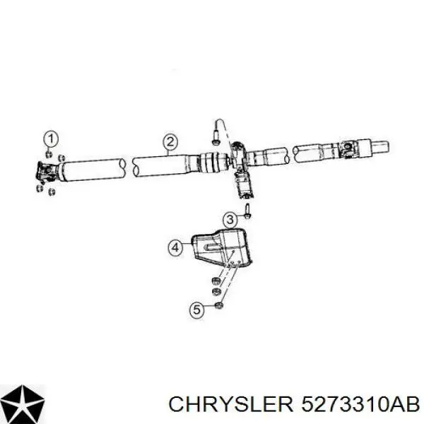 Do koszyka 5273310AA Chrysler Wał Cardana tylny, kompletny