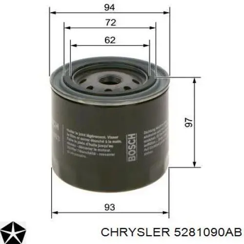 Filtr oleju 5281090AB Chrysler