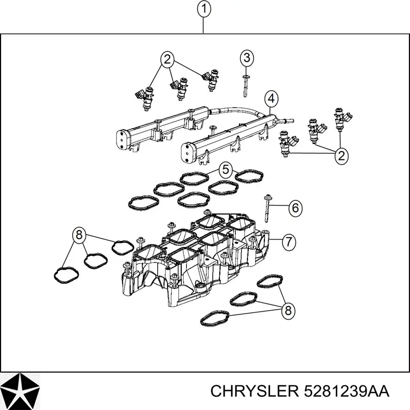 Do koszyka 5281239AA Chrysler Zestaw sprzęgła (3 części)