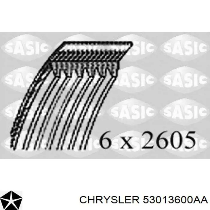 Do koszyka 53013600AA Chrysler Pas napędowy mechanizmów