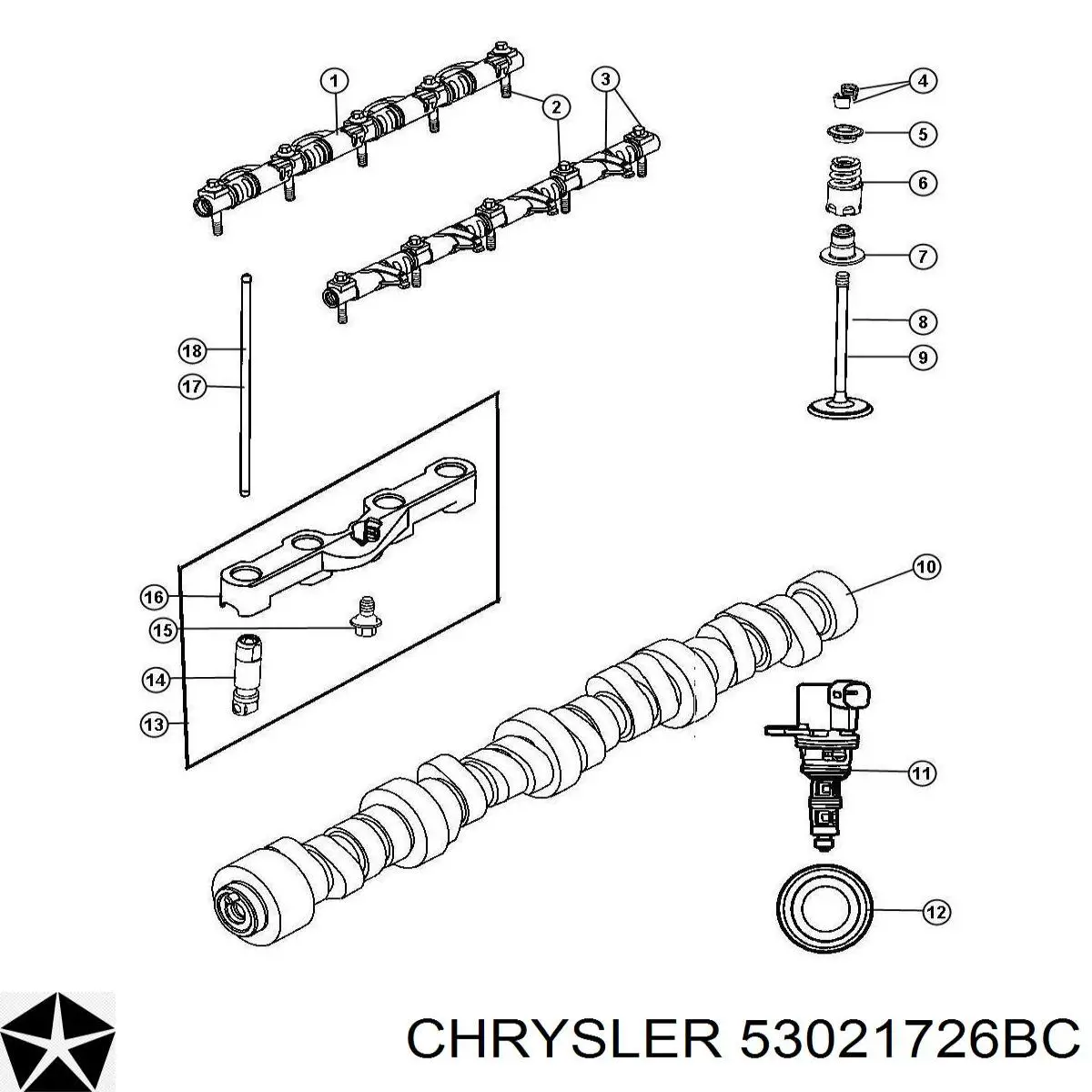 Kompensator hydrauliczny (popychacz hydrauliczny), popychacz zaworu do Jeep Grand Cherokee LIMITED 