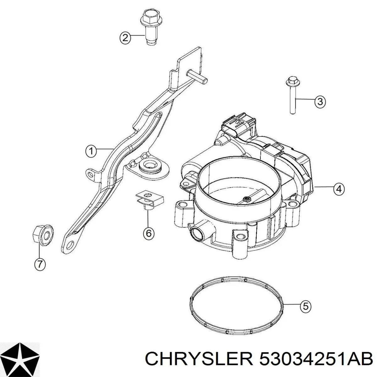 Przepustnica, komplet Chrysler 53034251AB cena, od 138,66 USD