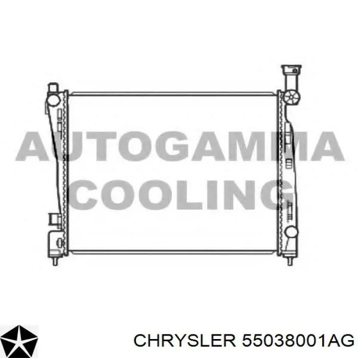 Chłodnica silnika Chrysler 55038001AG cena, od 113,42 USD