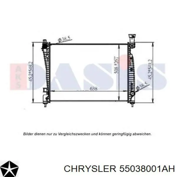 Chłodnica silnika Chrysler 55038001AH cena, od 177,36 USD