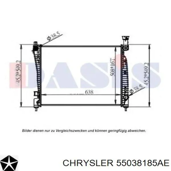 Chłodnica silnika Chrysler 55038185AE
