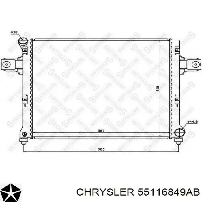 Do koszyka 55116849AB Chrysler Chłodnica silnika