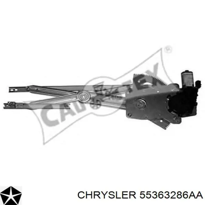 Do koszyka 55363286AA Chrysler Mechanizm podnoszenia szyby drzwi przednich prawych