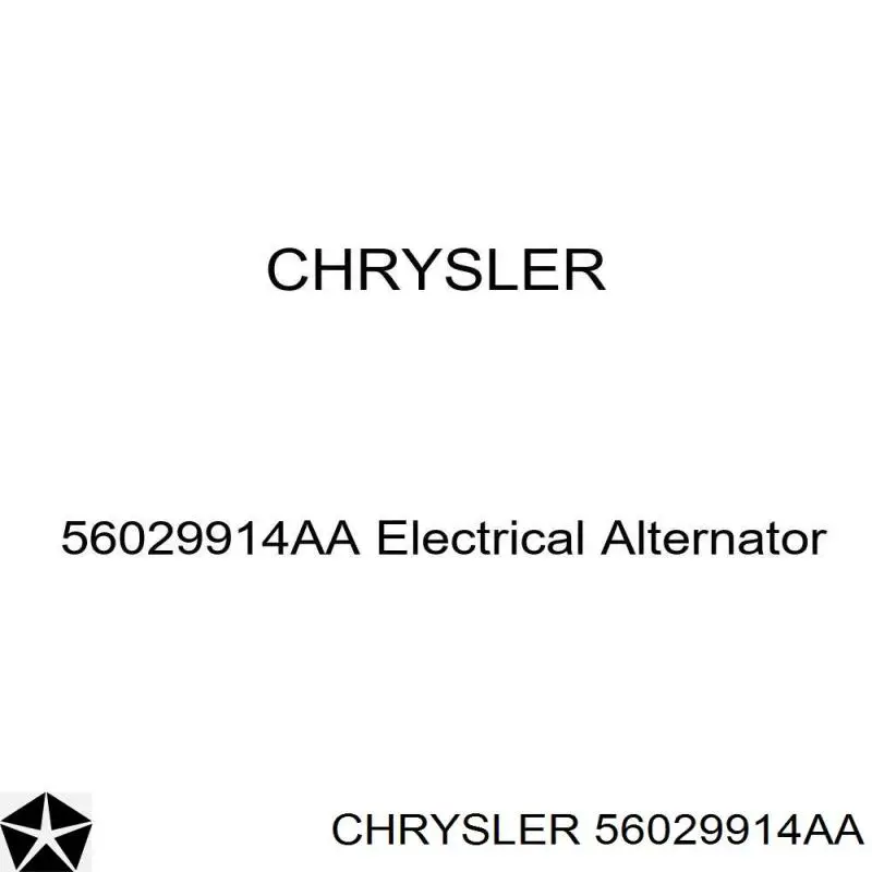 Alternator Chrysler 56029914AA cena, od 201,86 USD