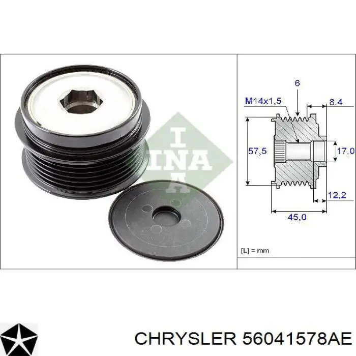 56041578AE Chrysler alternator
