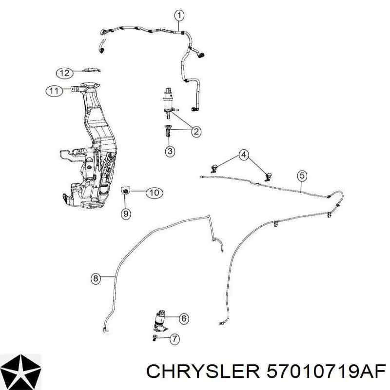 Zbiorniczek spryskiwacza szyb Chrysler 57010719AF cena, od 88,39 USD